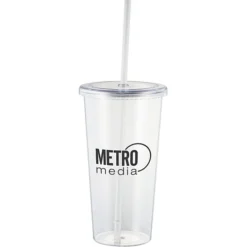 Sizzle Single Wall Tumbler with Straw - 24 oz