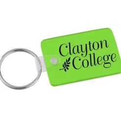 Small Rectangle with Round Corners Soft Keychain - Translucent