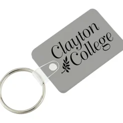 Small Rectangle with Round Corners Soft Keychain - Opaque