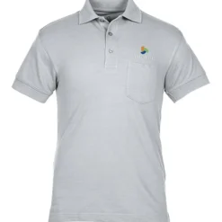 Smooth Touch Blended Pocket Pique Polo - Men's