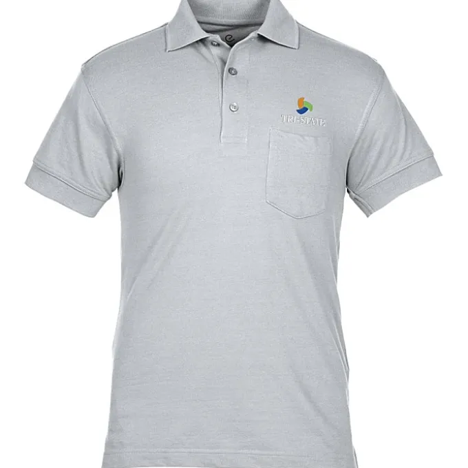 Smooth Touch Blended Pocket Pique Polo - Men's