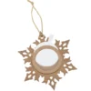 Snowflake Wood Photo Ornament