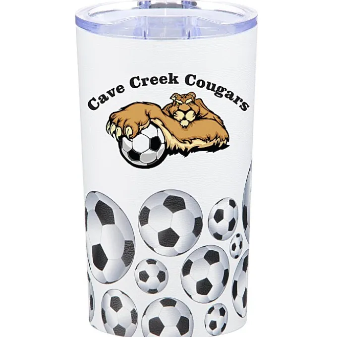 Soccer Full Color Travel Tumbler - 20 oz