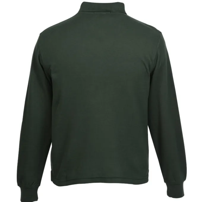 Soft-Blend Double-Tuck Long Sleeve Polo