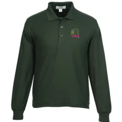 Soft-Blend Double-Tuck Long Sleeve Polo