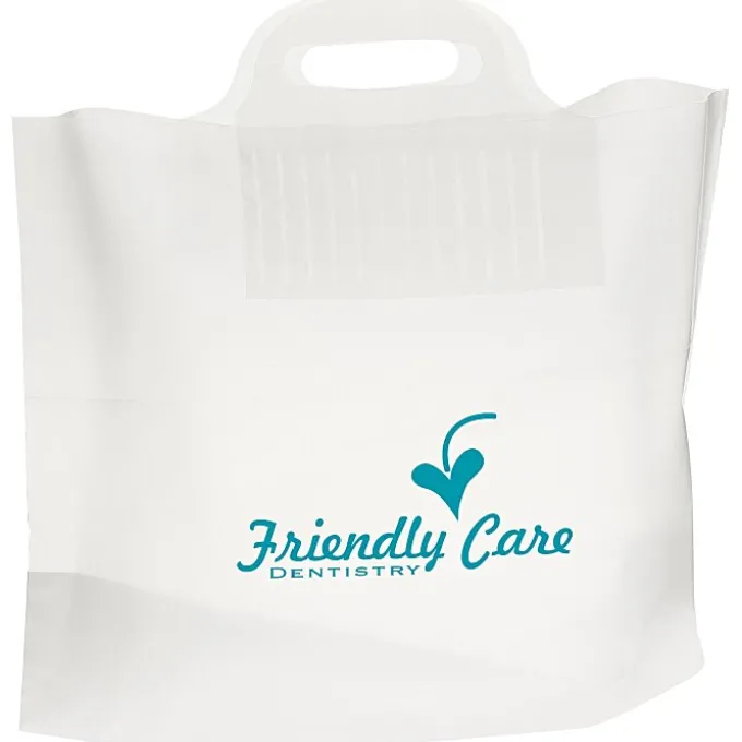 Soft Bridge Handle Plastic Bag - 12 inches x 16 inches