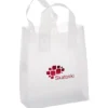 Soft-Loop Frosted Clear Shopper - 10 inches x 8 inches - Foil