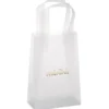 Soft-Loop Frosted Clear Shopper - 8 inches x 5 inches - Foil