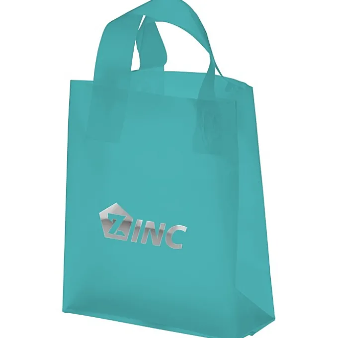 Soft-Loop Frosted Shopper - 10 inches x 8 inches - Foil