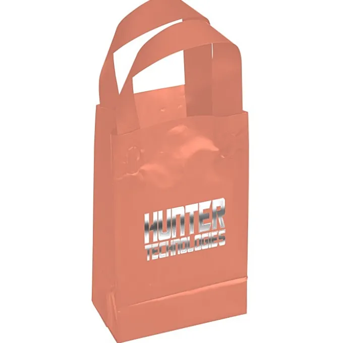 Soft-Loop Frosted Shopper - 8 inches x 5 inches - Foil