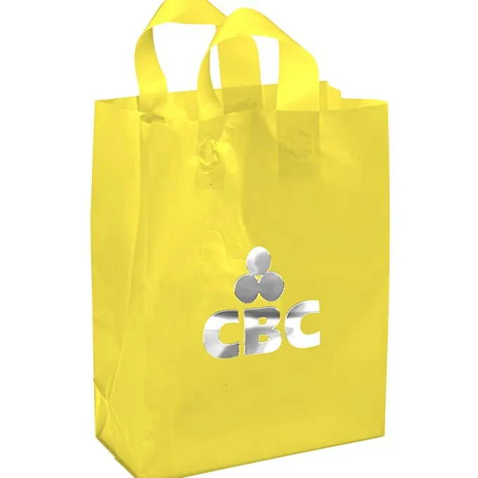 Soft-Loop Frosted Shopper - 13 inches x 10 inches - Foil