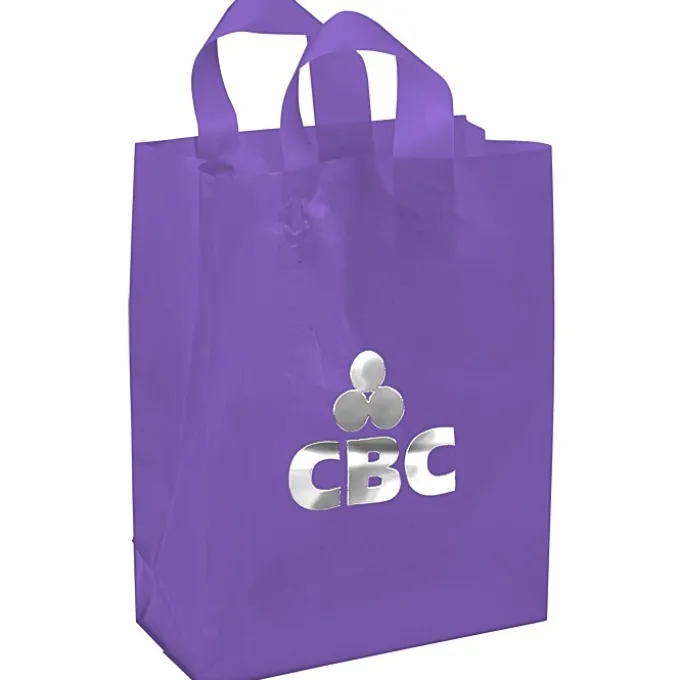 Soft-Loop Frosted Shopper - 13 inches x 10 inches - Foil