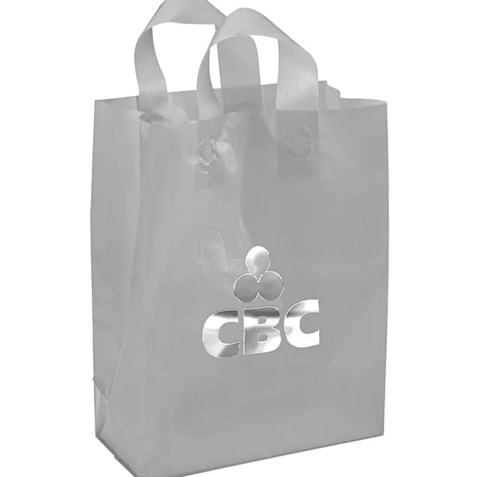 Soft-Loop Frosted Shopper - 13 inches x 10 inches - Foil