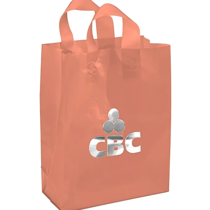 Soft-Loop Frosted Shopper - 13 inches x 10 inches - Foil