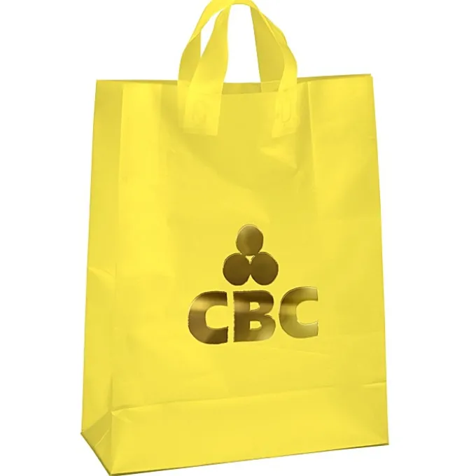 Soft-Loop Frosted Shopper - 17 inches x 13 inches - Foil
