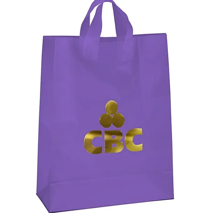 Soft-Loop Frosted Shopper - 17 inches x 13 inches - Foil