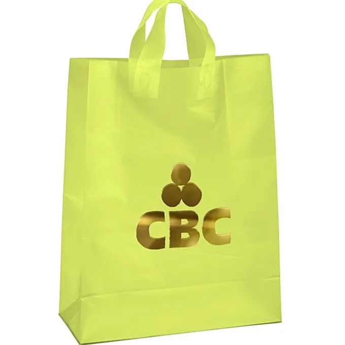 Soft-Loop Frosted Shopper - 17 inches x 13 inches - Foil