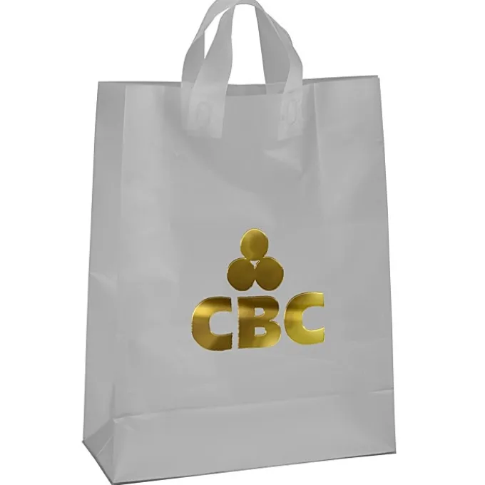 Soft-Loop Frosted Shopper - 17 inches x 13 inches - Foil