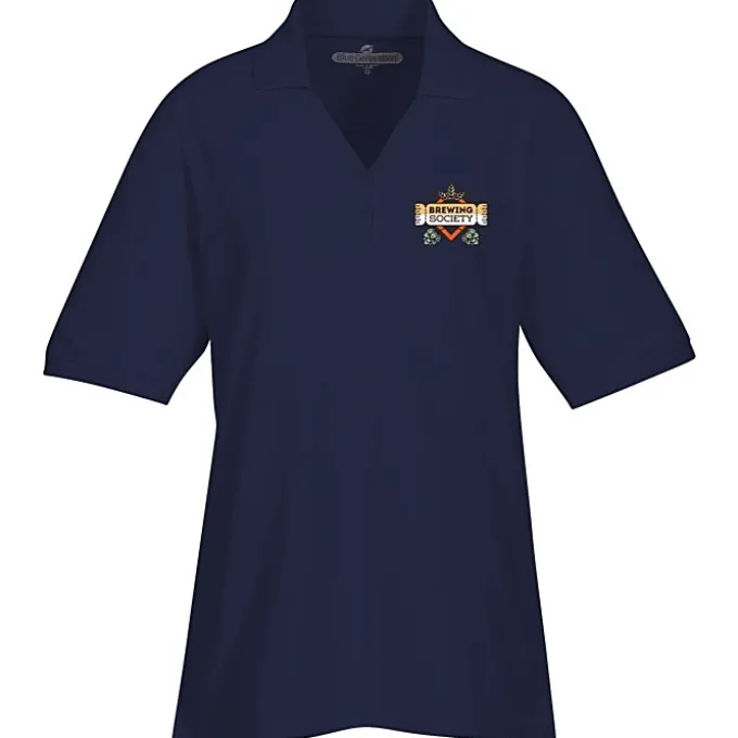 Soft Touch Pique Y-Placket Sport Shirt - Ladies' - Full Color