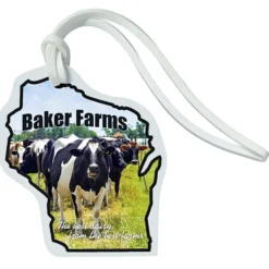 Soft Vinyl Full Color Luggage Tag - Wisconsin