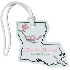 Soft Vinyl Full Color Luggage Tag - Louisiana