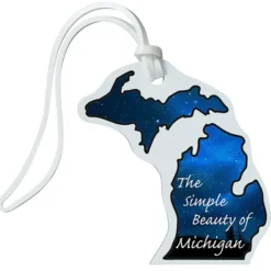 Soft Vinyl Full Color Luggage Tag - Michigan - Lower+Upper