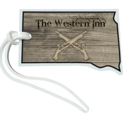 Soft Vinyl Full Color Luggage Tag - South Dakota