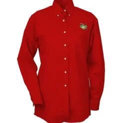 Soil Release Button Down Poplin Shirt - Ladies'