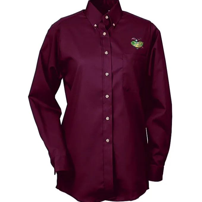 Soil Release Button Down Poplin Shirt - Ladies' - 24 hr