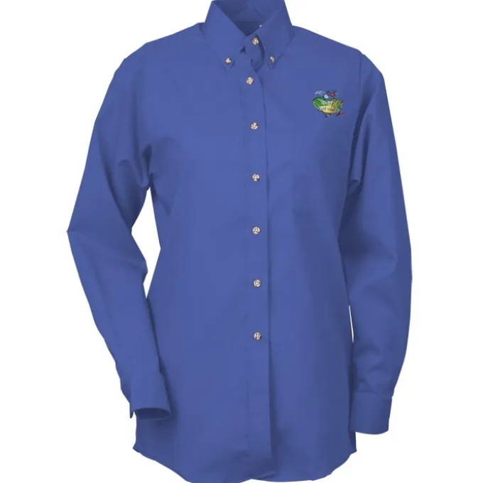 Soil Release Button Down Poplin Shirt - Ladies' - 24 hr