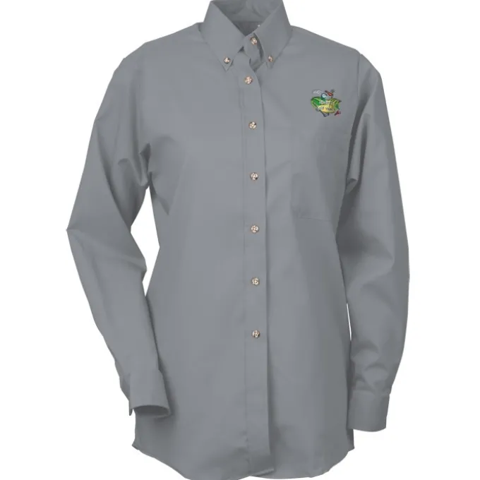 Soil Release Button Down Poplin Shirt - Ladies' - 24 hr