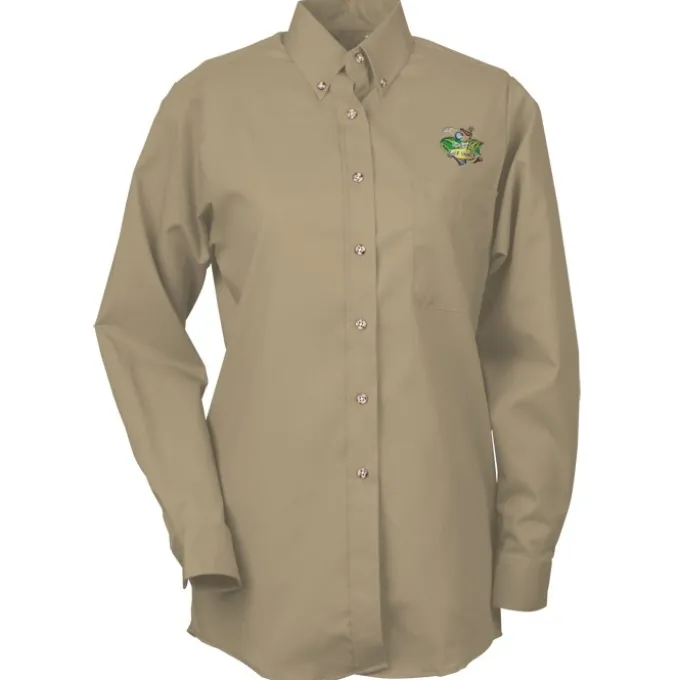 Soil Release Button Down Poplin Shirt - Ladies' - 24 hr