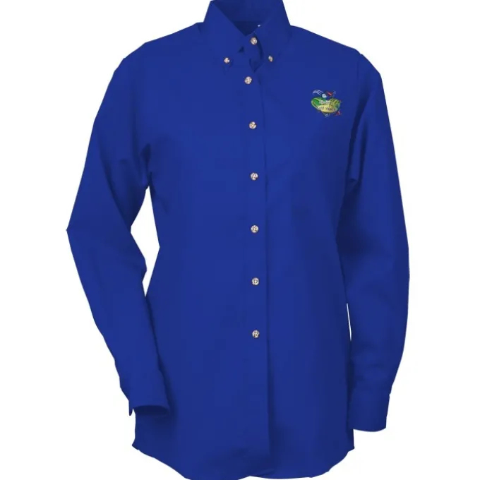 Soil Release Button Down Poplin Shirt - Ladies' - 24 hr