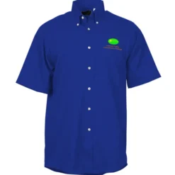 Soil Release Button Down SS Poplin Shirt - Men's