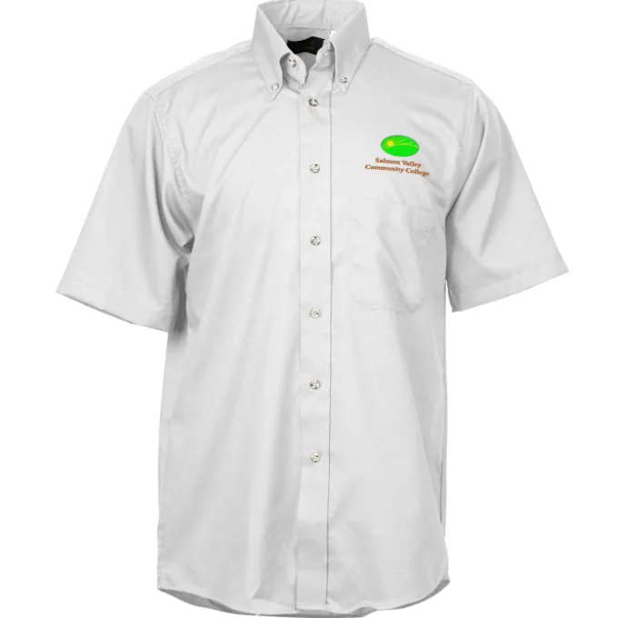 Soil Release Button Down SS Poplin Shirt - Men's
