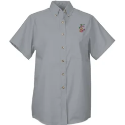 Soil Release Button Down SS Poplin Shirt - Ladies'