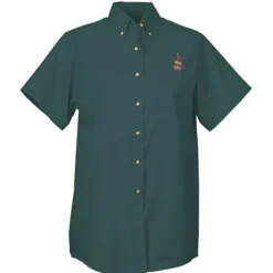 Soil Release Button Down SS Poplin Shirt - Ladies'
