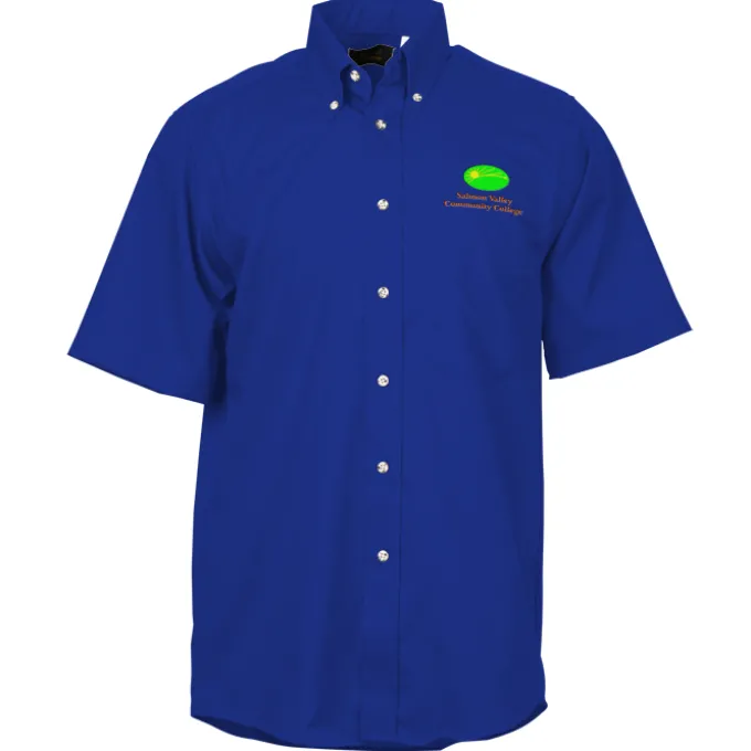 Soil Release Button Down SS Poplin Shirt - Men's - 24 hr