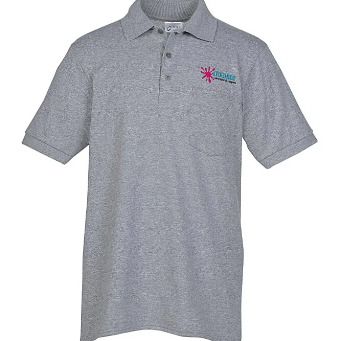 Soil Release Jersey Knit Pocket Polo - Men's