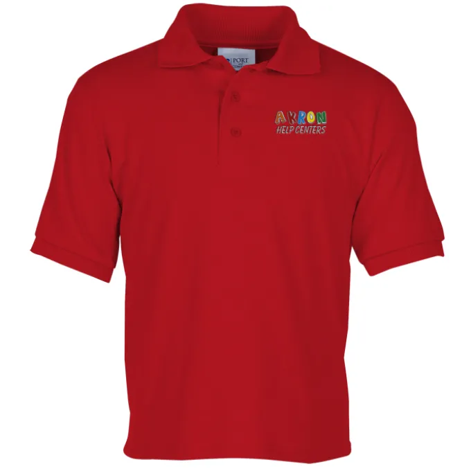 Soil Release Jersey Knit Polo - Youth