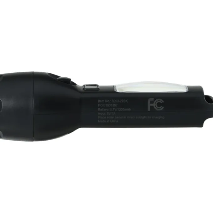 Solar Powered Rechargeable COB Flashlight