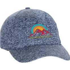 Solid Heathered Cap - Embroidered