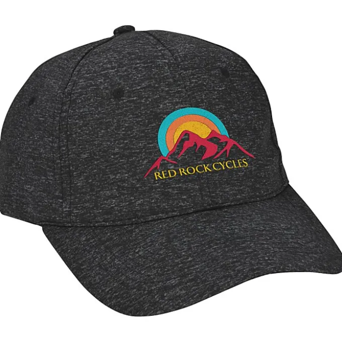 Solid Heathered Cap - Embroidered