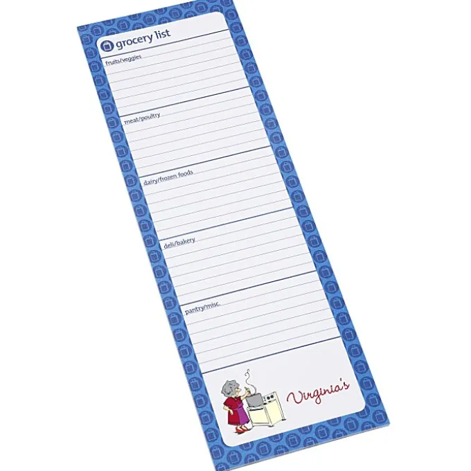 Souvenir Magnetic Manager Notepad - Grocery - 50 Sheet