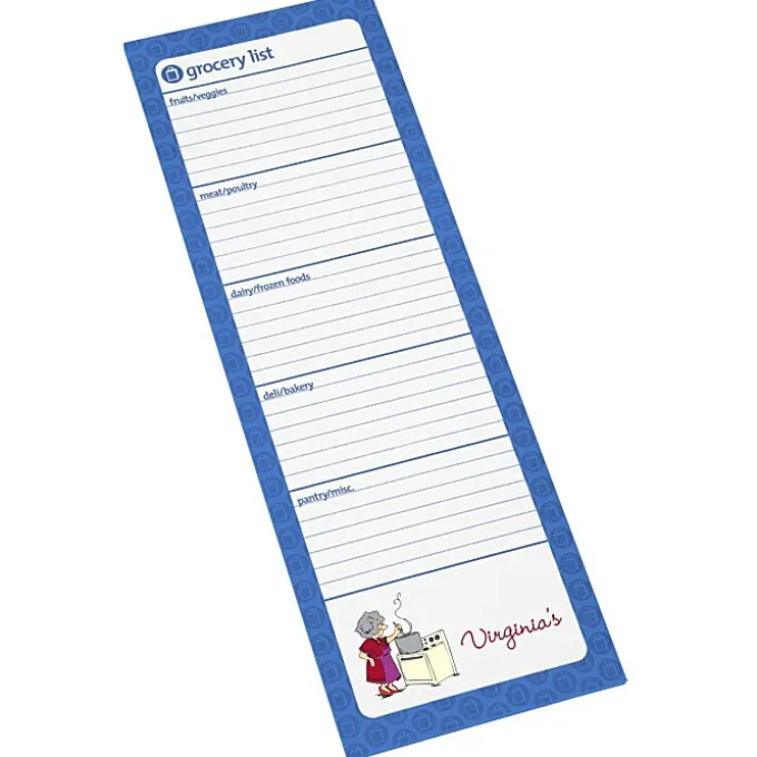 Souvenir Magnetic Manager Notepad - Grocery - 50 Sheet