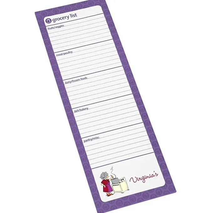 Souvenir Magnetic Manager Notepad - Grocery - 50 Sheet