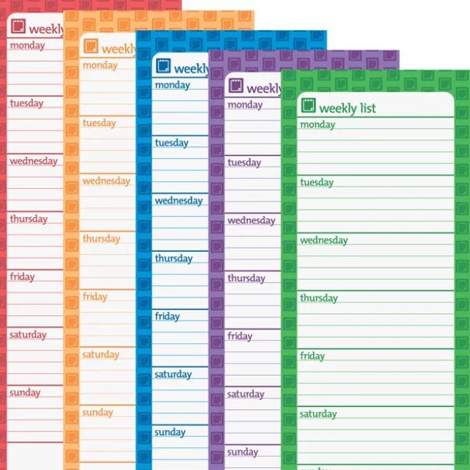 Souvenir Magnetic Manager Notepad - Weekly - 25 Sheet