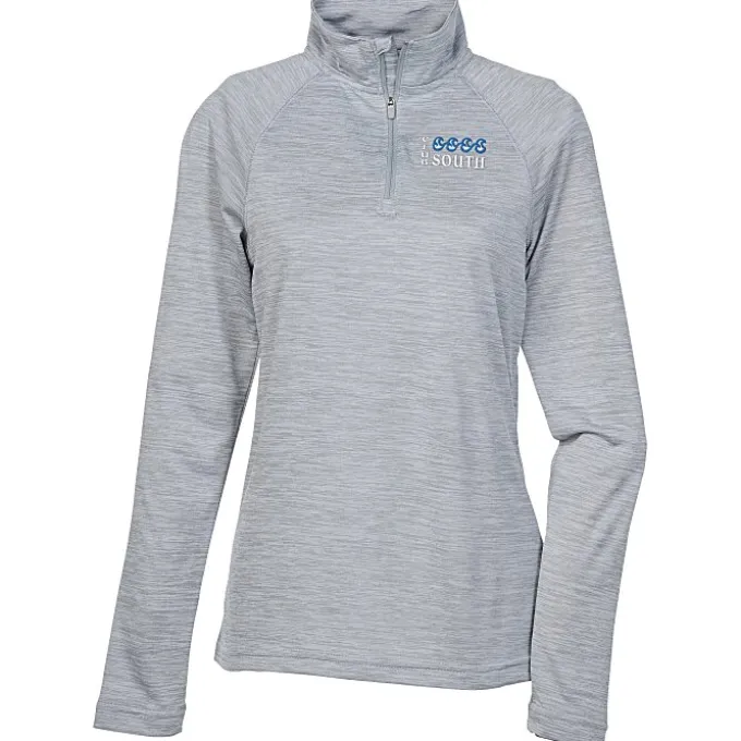 Space-Dyed 1/4-Zip Performance Pullover - Ladies' - Embroidered