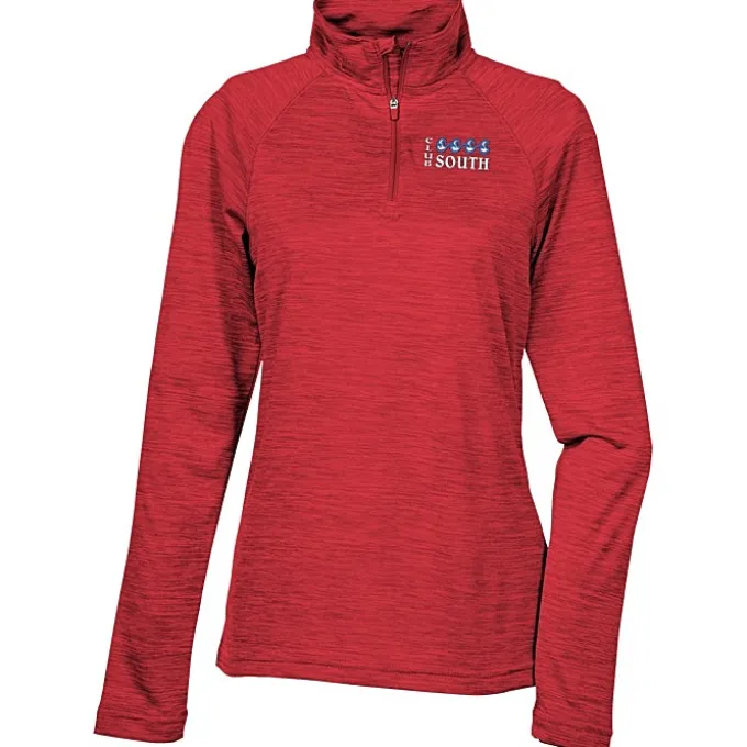 Space-Dyed 1/4-Zip Performance Pullover - Ladies' - Embroidered