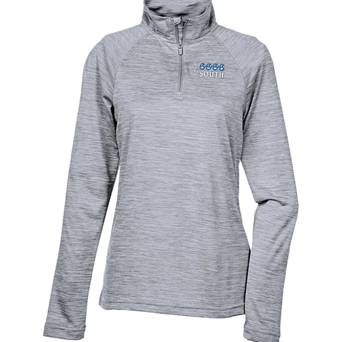 Space-Dyed 1/4-Zip Performance Pullover - Ladies' - Embroidered